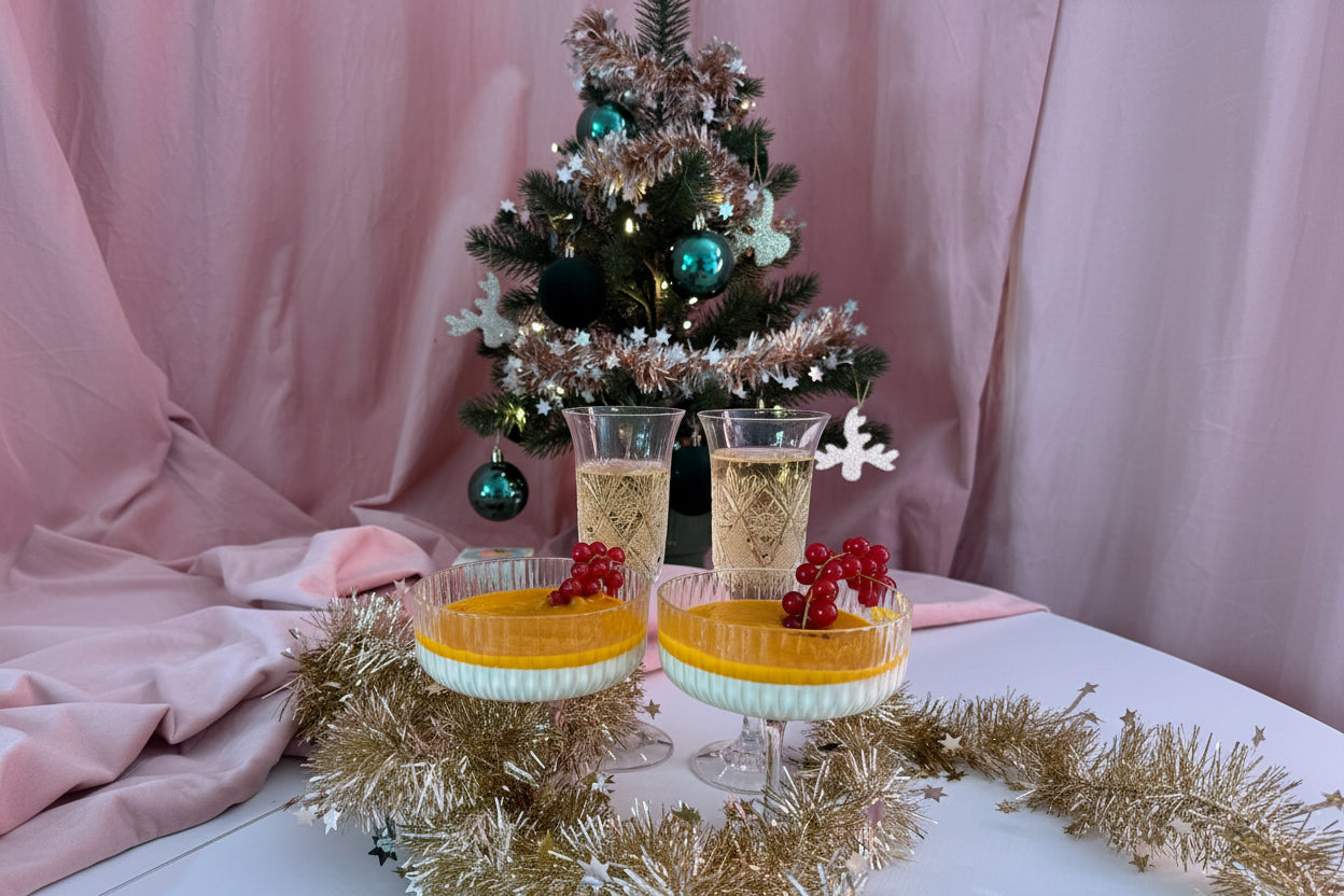 Silvestrovská mňamka, Panna Cotta Matcha & Cha Cha! - Mango